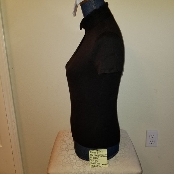 546 NWOT Cute Blck Axcess Liz Claiborne Knit S Top - Picture 4 of 11